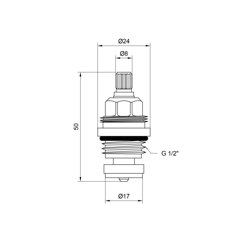 Кран-букса для змішувача Lidz Repair 03101 1/2 резина LDREP0310134814 — фото 2