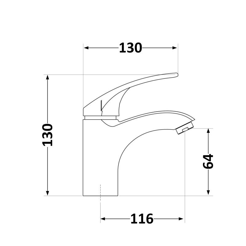 Змішувач для раковини Lidz Mars 001F (k40) LDMAR001CRM34871 Chrome — фото 2