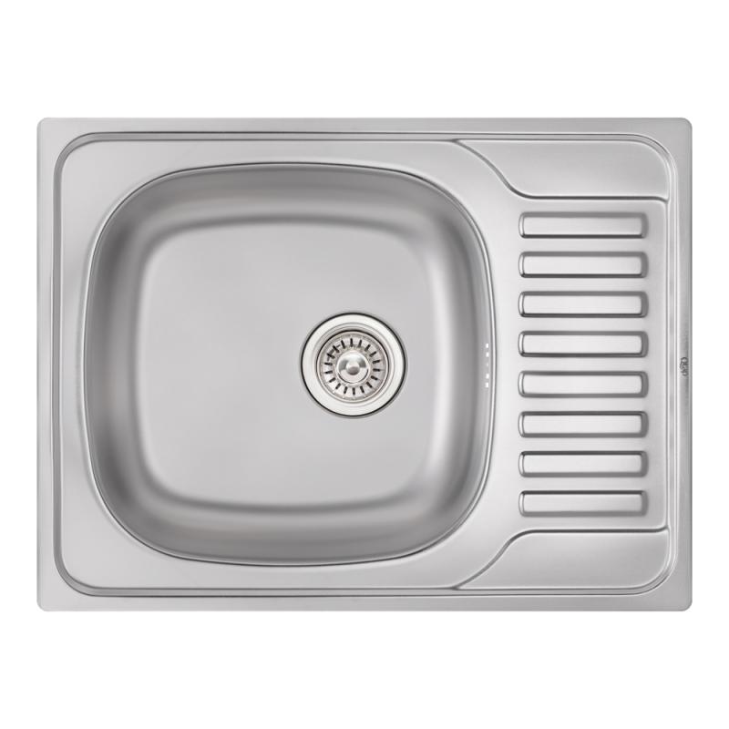 Кухонна мийка Qtap 6550 0,8 мм Satin (QT6550SAT08)