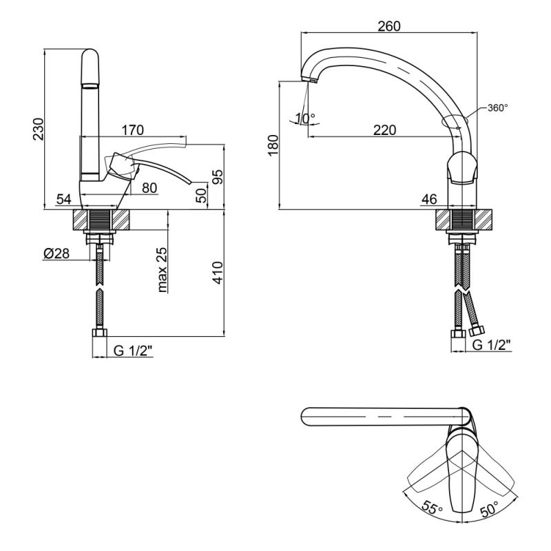 Змішувач для кухні Lidz Anny 008F (k40) LDANN008FCRM35123 Chrome — фото 2