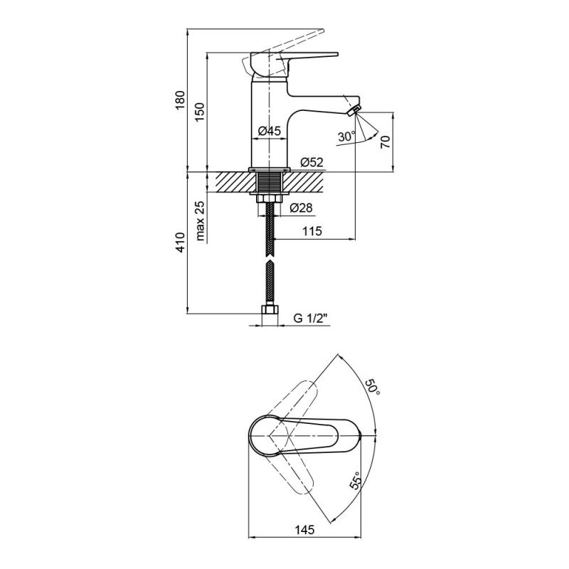 Змішувач для раковини Lidz Nicole 001F (k35) LDNIC001FBLA35178 Black — фото 2