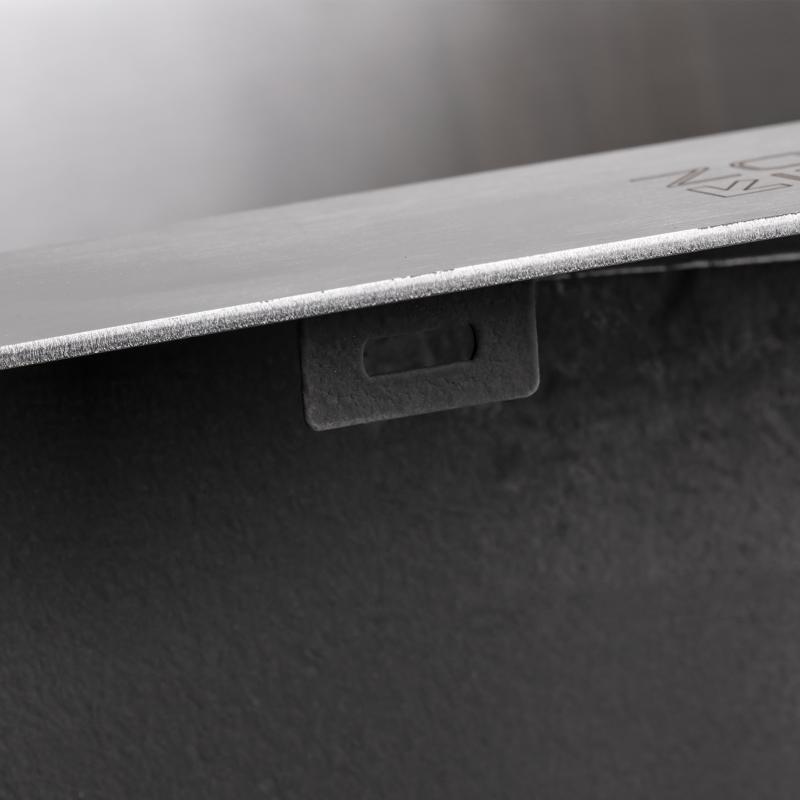 Мийка для кухні інтегрована Lidz Handmade H5050 (LDH5050BRU35375) Brushed Steel 3,0/1,0 мм — фото 7