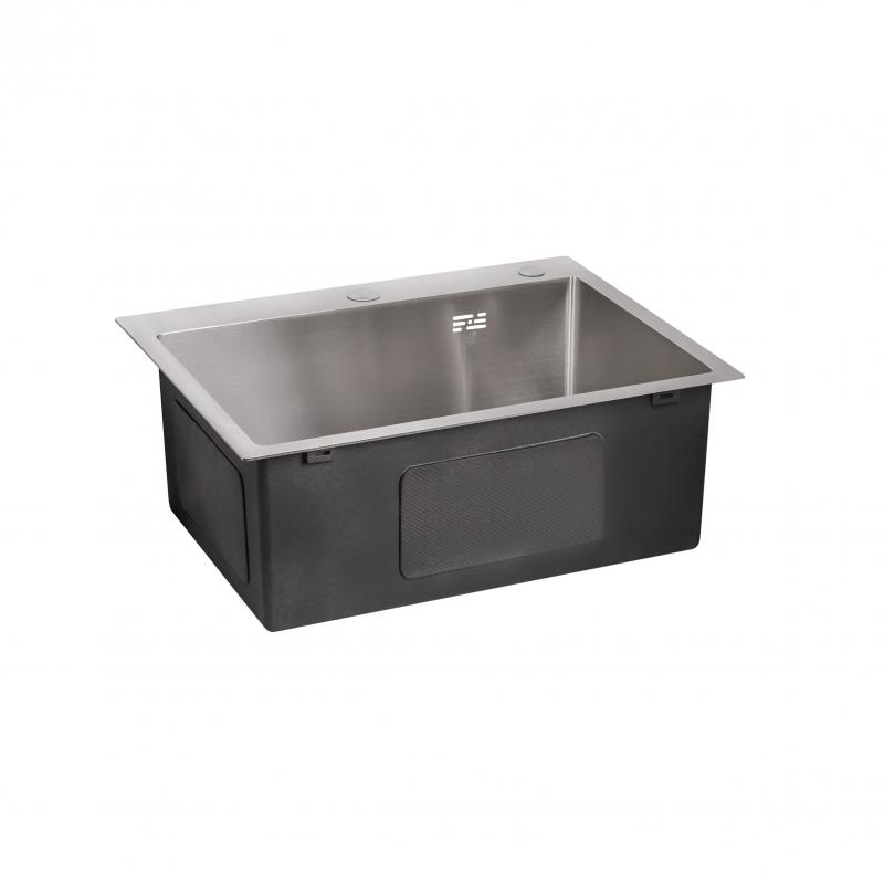 Мийка для кухні інтегрована Lidz Handmade H5045 (LDH5045BRU35383) Brushed Steel 3,0/1,0  мм — фото 4
