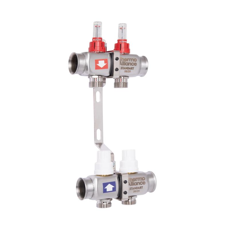 Колектор з витратомірами Thermo Alliance Standart 1" 2 виходи SD0042 — фото 3