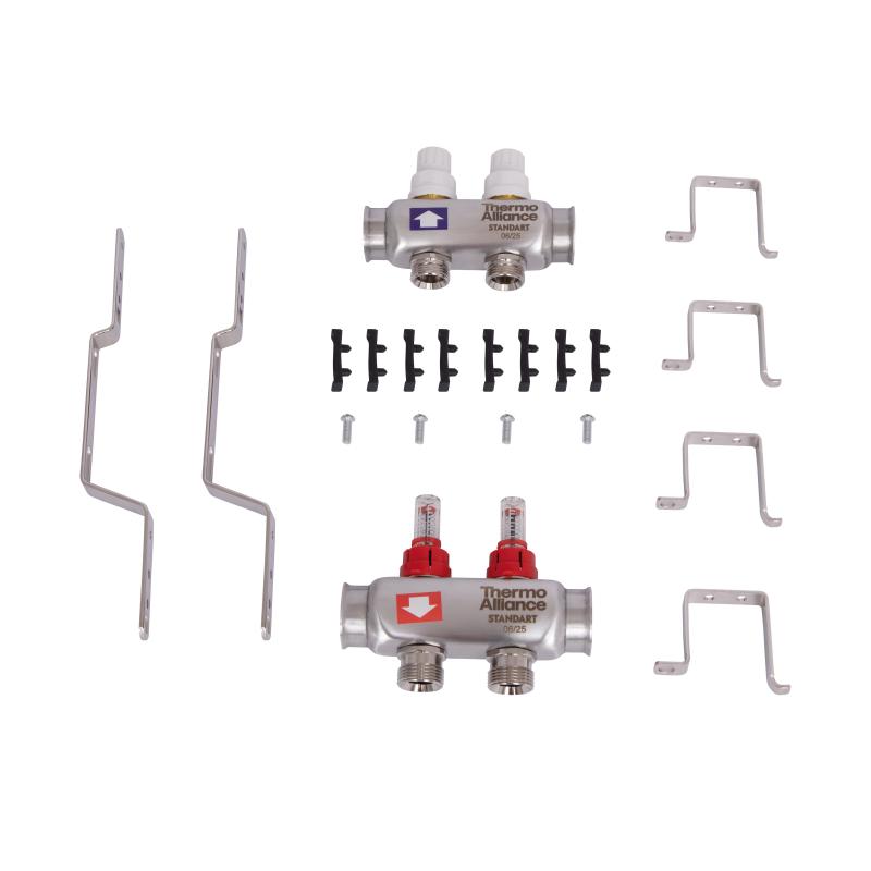 Колектор з витратомірами Thermo Alliance Standart 1" 2 виходи SD0042 — фото 8
