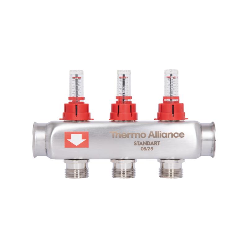 Колектор з витратомірами Thermo Alliance Standart 1" 3 виходи SD0043 — фото 3