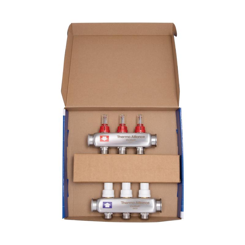 Колектор з витратомірами Thermo Alliance Standart 1" 3 виходи SD0043 — фото 6