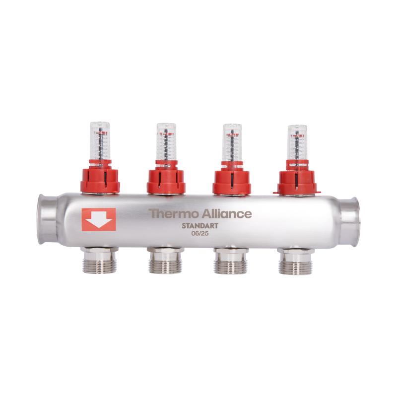 Колектор з витратомірами Thermo Alliance Standart 1" 4 виходи SD0044 — фото 4