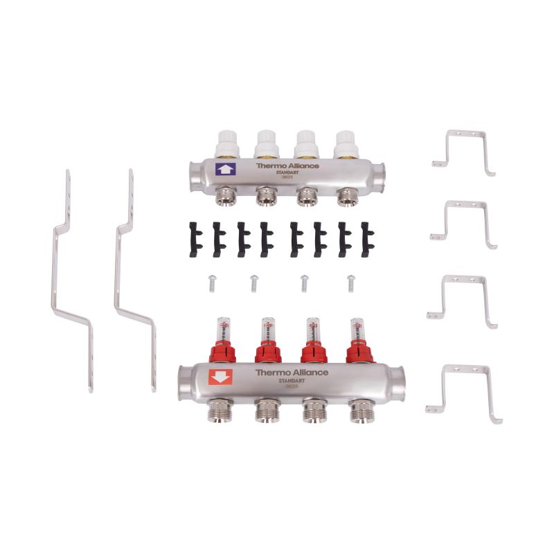 Колектор з витратомірами Thermo Alliance Standart 1" 4 виходи SD0044 — фото 8