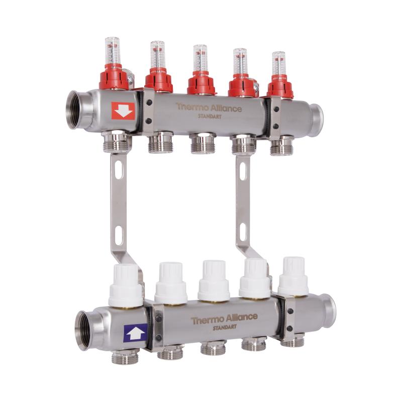 Колектор з витратомірами Thermo Alliance Standart 1" 5 виходи SD0045 — фото 3