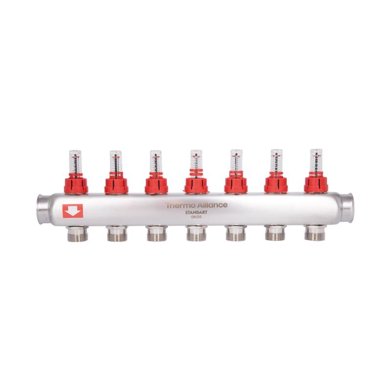 Колектор з витратомірами Thermo Alliance Standart 1" 7 виходів SD0047 — фото 4