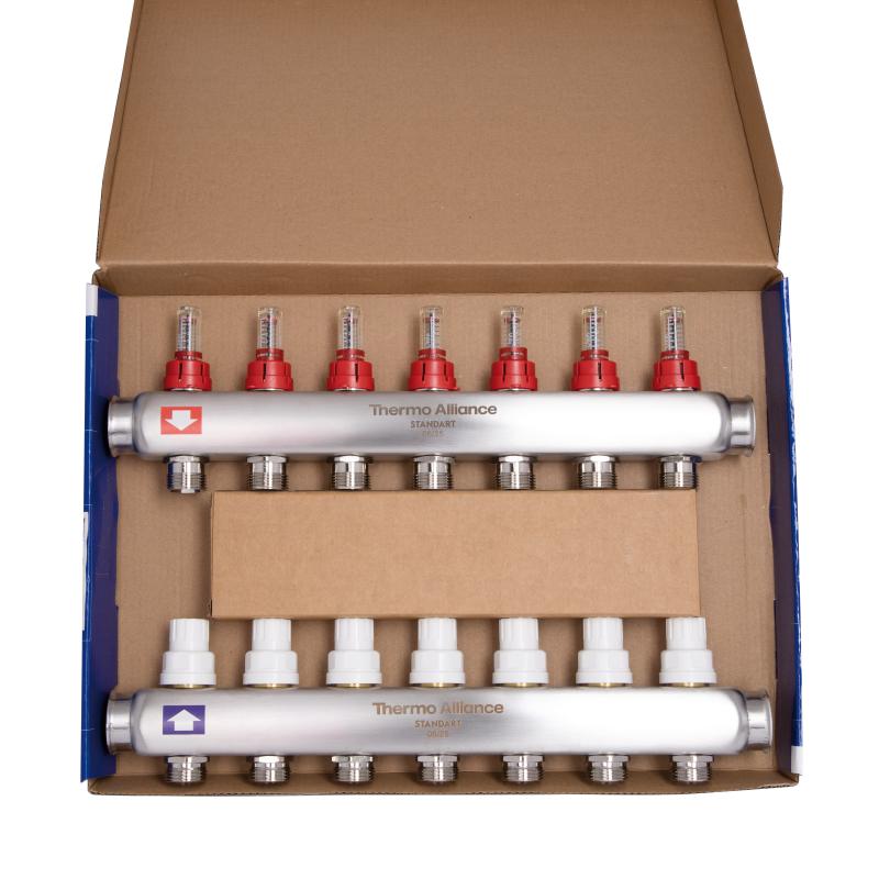 Колектор з витратомірами Thermo Alliance Standart 1" 7 виходів SD0047 — фото 7
