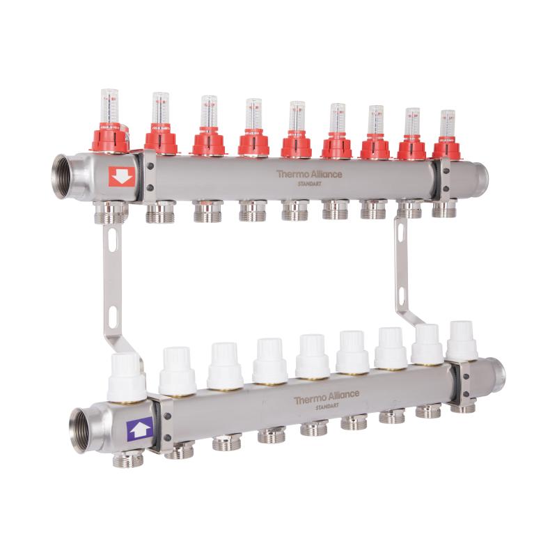 Колектор з витратомірами Thermo Alliance Standart 1" 9 виходів SD0049 — фото 3