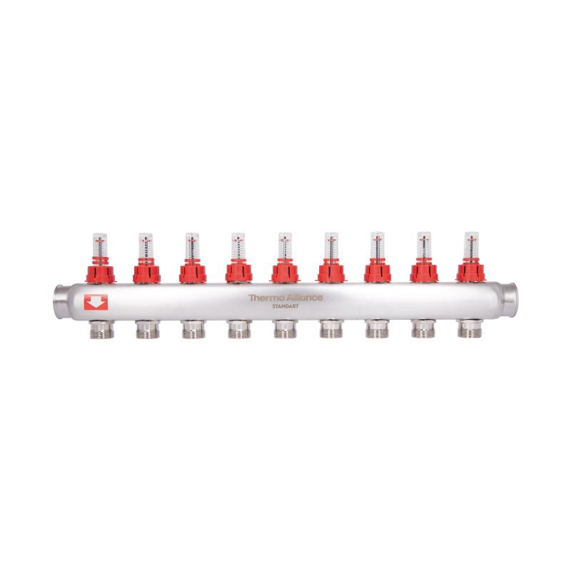 Колектор з витратомірами Thermo Alliance Standart 1" 9 виходів SD0049 — фото 4