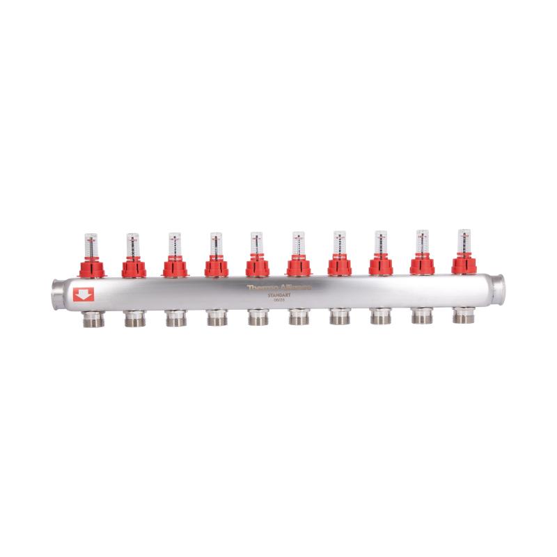 Колектор з витратомірами Thermo Alliance Standart 1" 10 виходів SD00410 — фото 4
