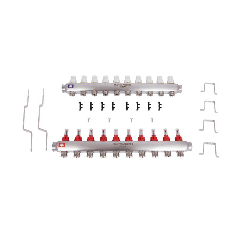 Колектор з витратомірами Thermo Alliance Standart 1" 10 виходів SD00410 — фото 8