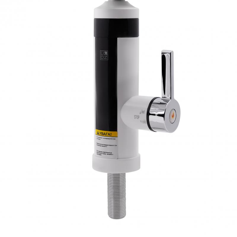 Проточний кран-водонагрівач кухонний для кухні Lidz Warm 061 LDWAR061WCR35431 White / Chrome — фото 3