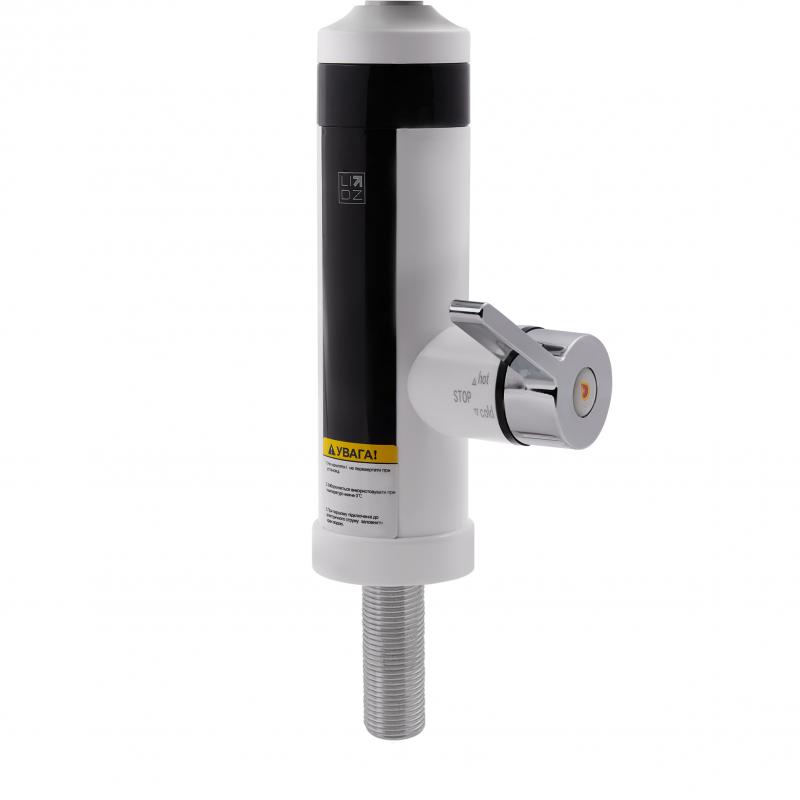 Проточний кран-водонагрівач кухонний для кухні Lidz Warm 061 LDWAR061WCR35431 White / Chrome — фото 4