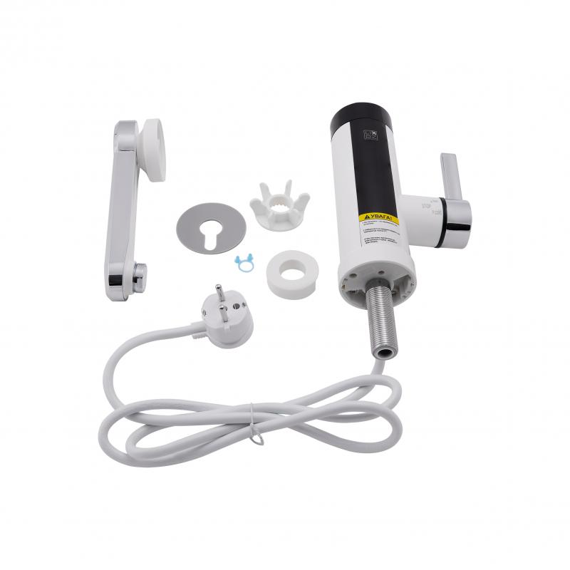 Проточний кран-водонагрівач кухонний для кухні Lidz Warm 061 LDWAR061WCR35431 White / Chrome — фото 6