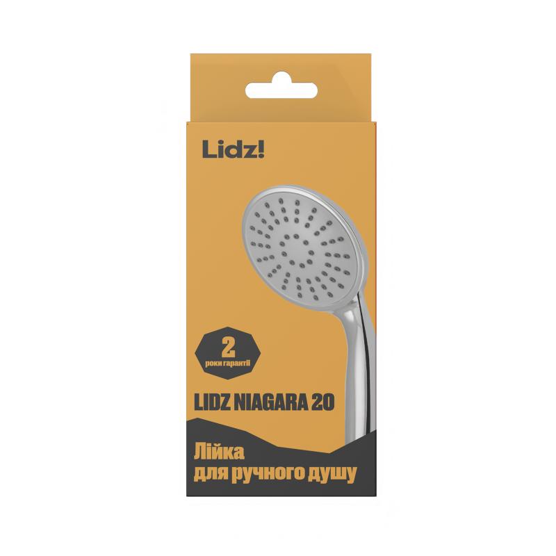 Лійка для ручного душу Лейки Lidz Niagara 20 80 мм округла LDNIA20CRM35448 Chrome — фото 6