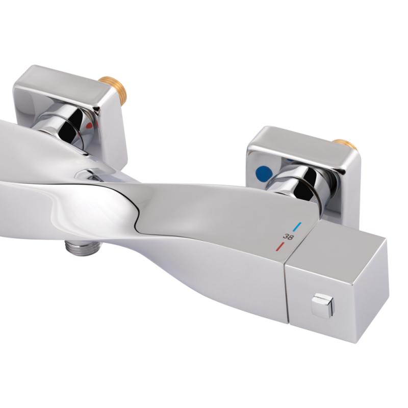 Змішувач для душу Qtap Zkrouceny термостатичний QTZKR40T105C Chrome — фото 3