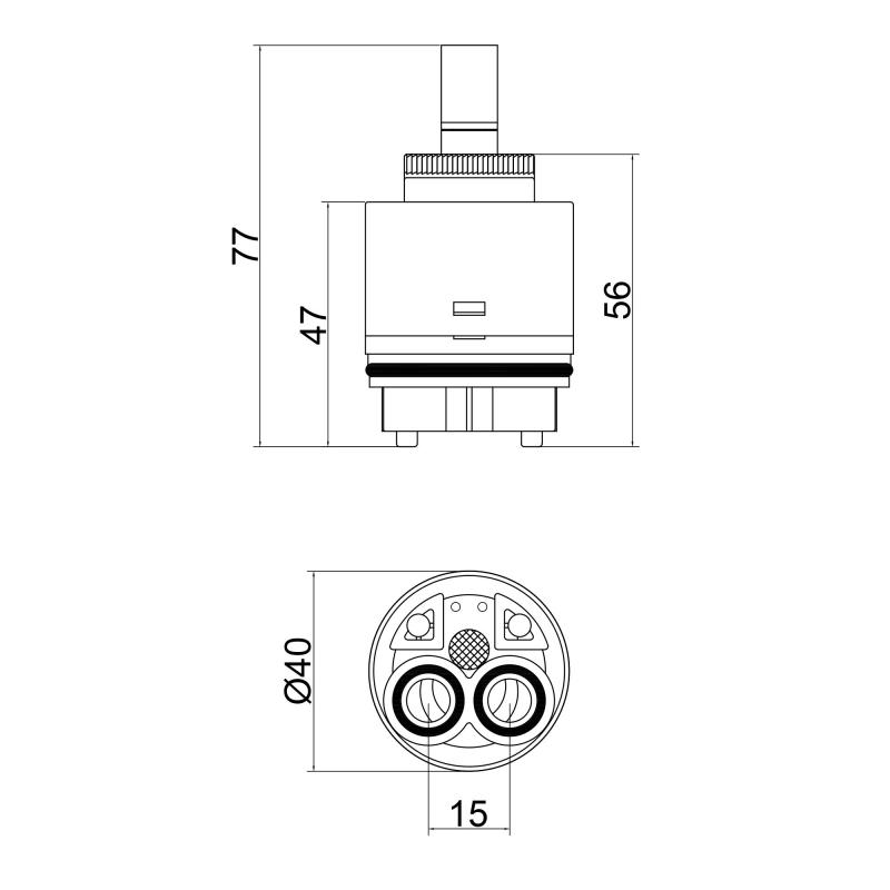 Картридж для змішувача Lidz Repair 40N (k40) LDREP40N35805 — фото 2