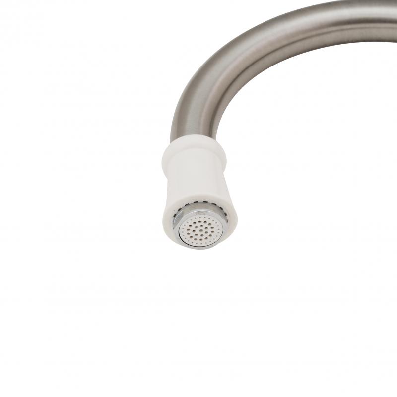 Проточний кран-водонагрівач кухонний для кухні Lidz Warm 059 LDWAR059WNK35878 White / Nickel — фото 5