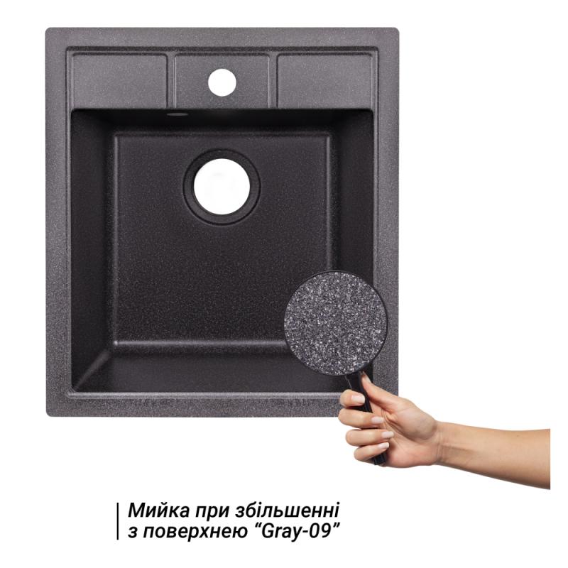 Кухонна мийка Lidz 460х515/200 GRF-13 (LIDZGRF13460515200) — фото 3