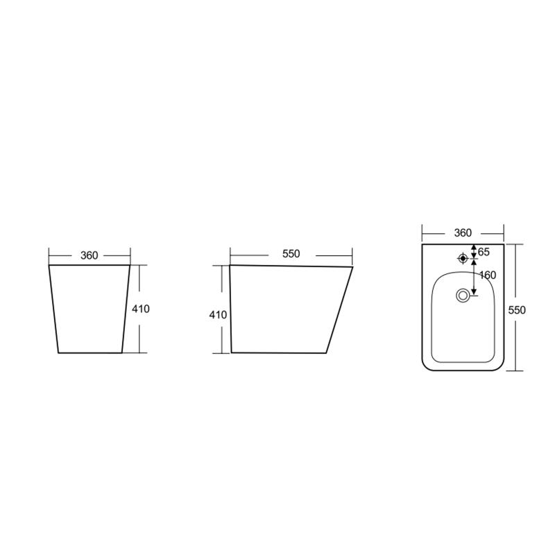 Біде підлогове Qtap Tern 550x360x410 White QT1744003CW — фото 2