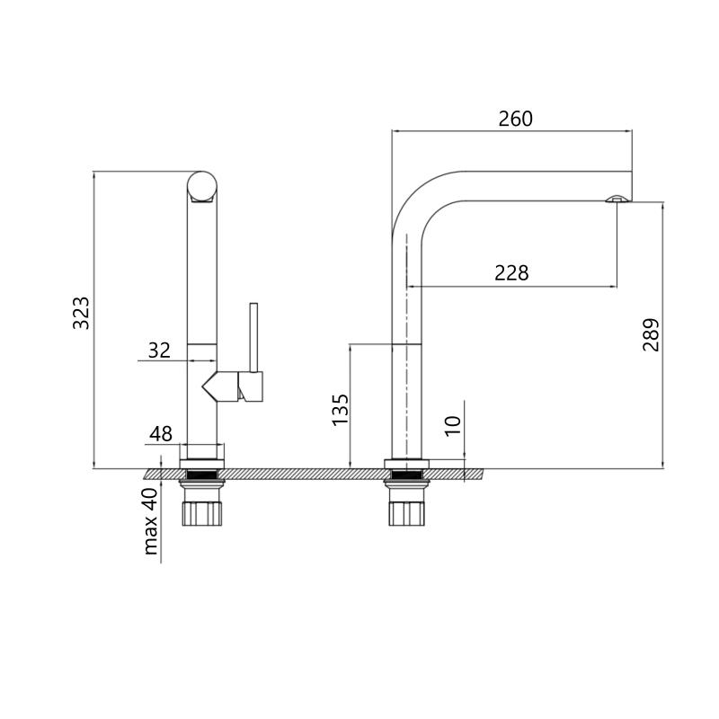 Змішувач для кухні Qtap Zdenek QTZDN9032103FC Brushed Nickel PVD — фото 2