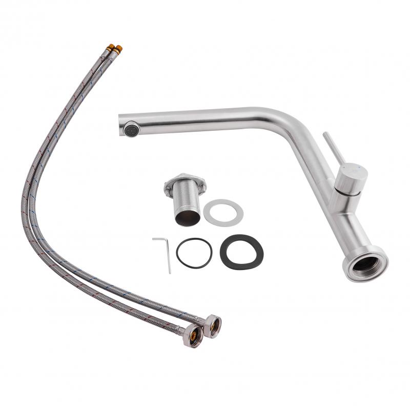 Змішувач для кухні Qtap Zdenek QTZDN9032103FC Brushed Nickel PVD — фото 4