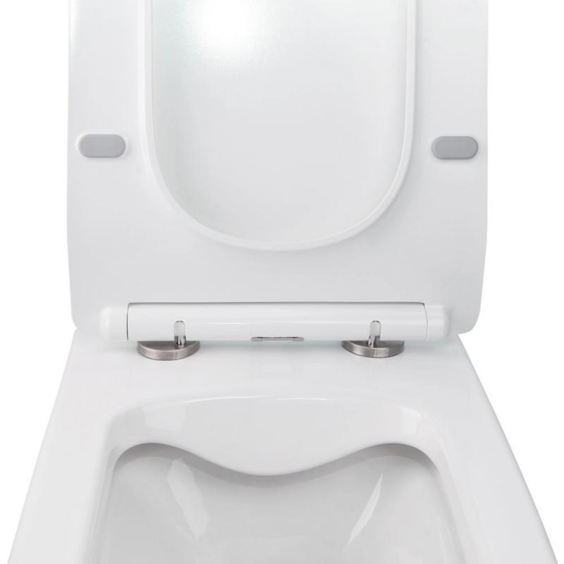 Готове рішення Qtap для ванної кімнати: підвісний унітаз Crow Rimless 520х360х290 + комплект інсталяції Nest 4 в 1 (кругла клавіша Black mat) — фото 7