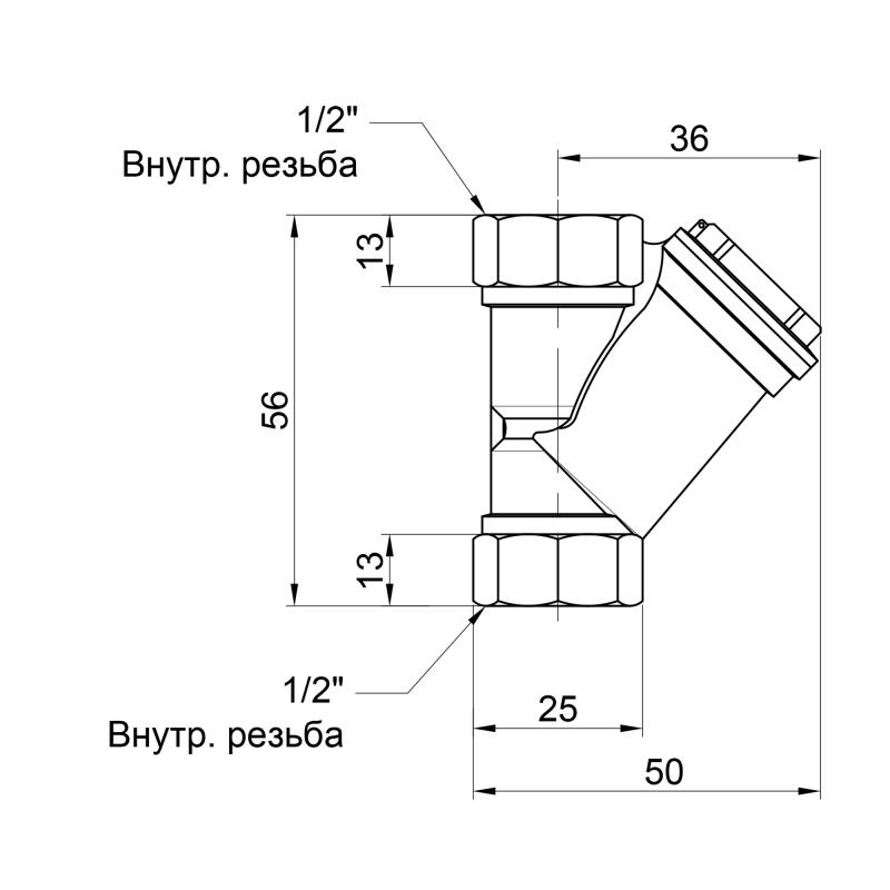 Фільтр грубої очистки Thermo Alliance Base 1/2"ВВ для води косий SD124W15 — фото 2
