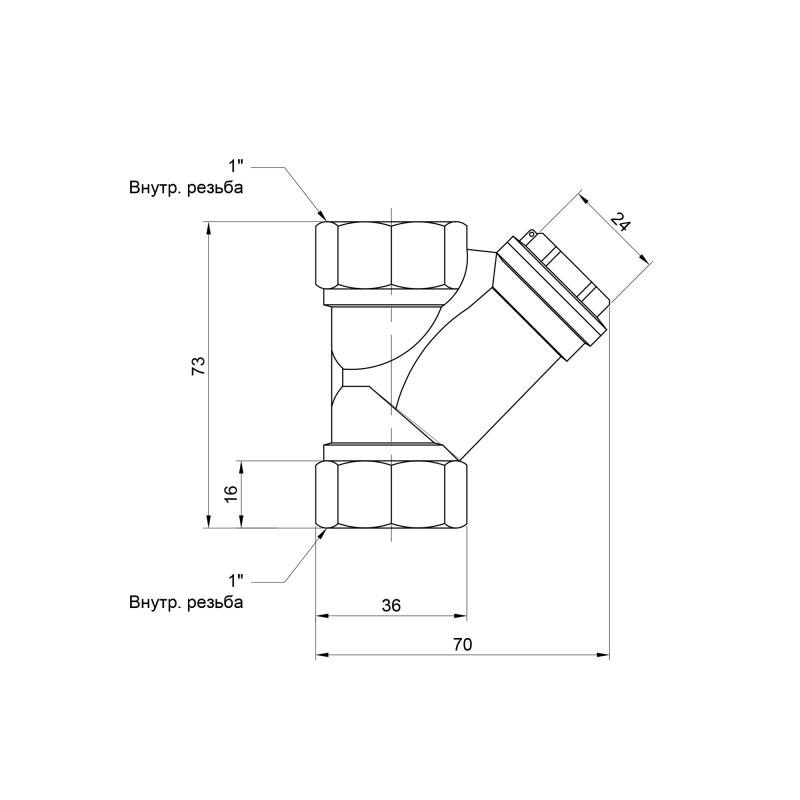 Фільтр грубої очистки Thermo Alliance Base 1"ВВ для води косий SD124W25 — фото 2
