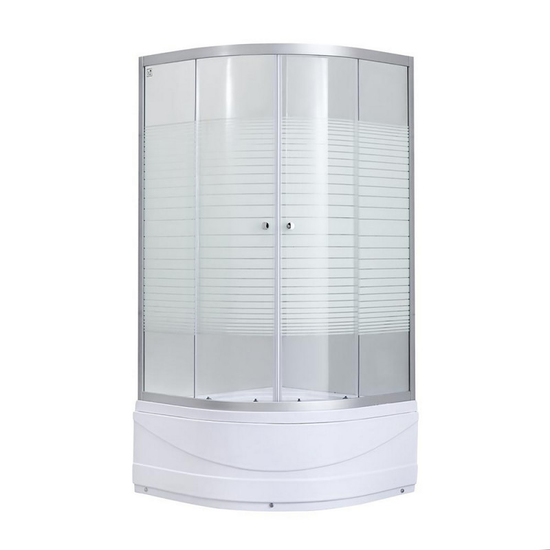 Lidz 4мм скляні двері з малюнком Linie WIEŻA SC90x90.HIGH.L