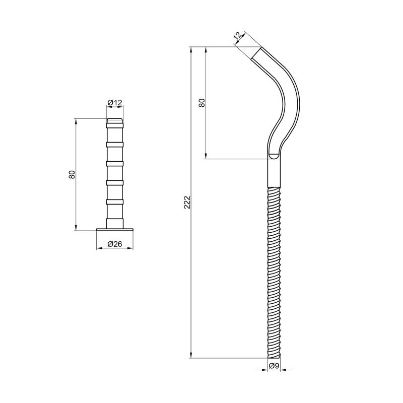 Кріплення Thermo Alliance Standart на чавунний радіатор 10х230 мм SD113230 — фото 2