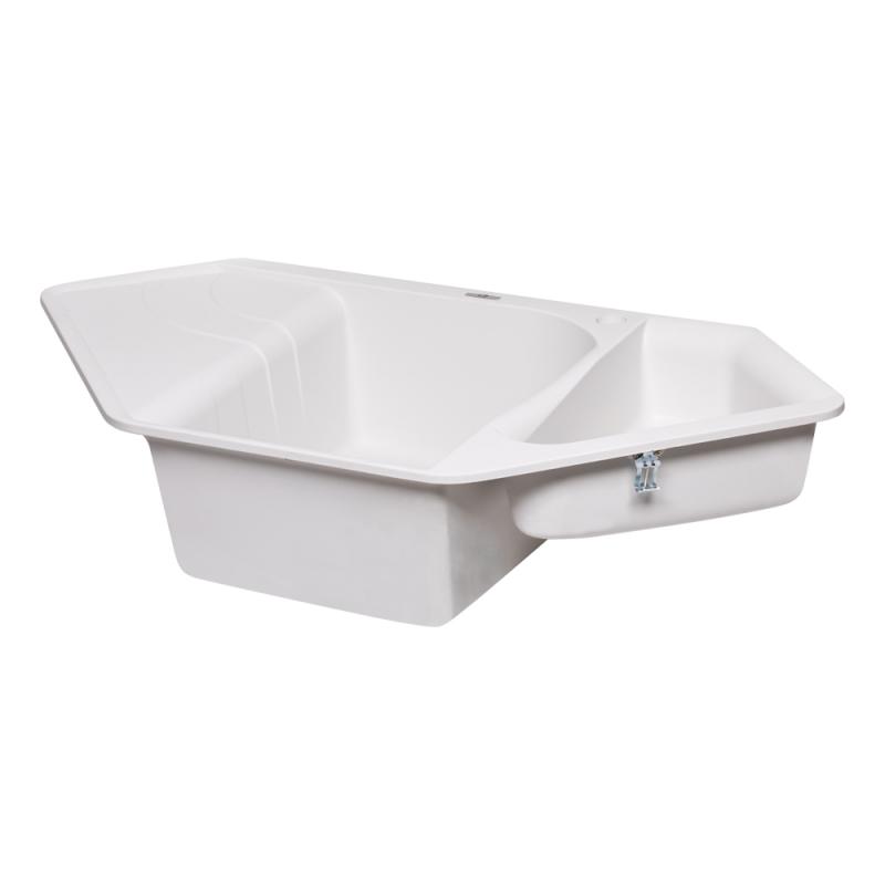 Кухонна мийка з додатковою чашею Lidz 1000x500/225 WHI-01 (LIDZWHI011000500225) — фото 4