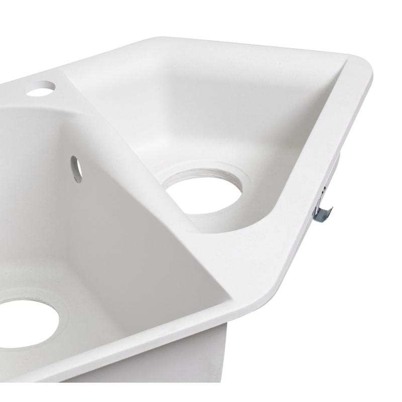 Кухонна мийка з додатковою чашею Lidz 1000x500/225 WHI-01 (LIDZWHI011000500225) — фото 6
