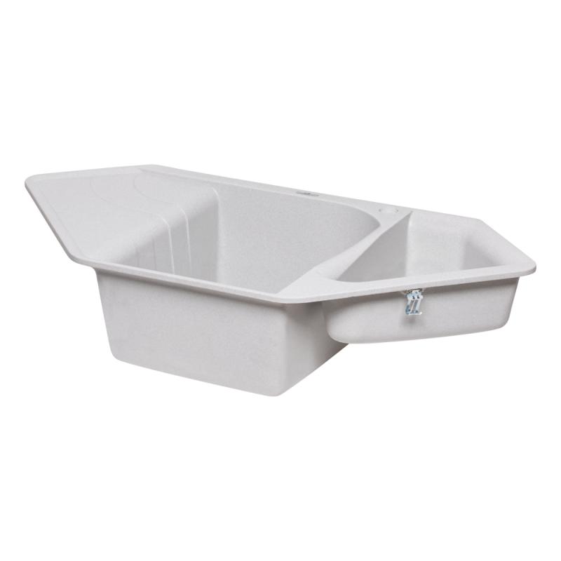 Кухонна мийка з додатковою чашею Lidz 1000x500/225 GRA-09 (LIDZGRA091000500225) — фото 4