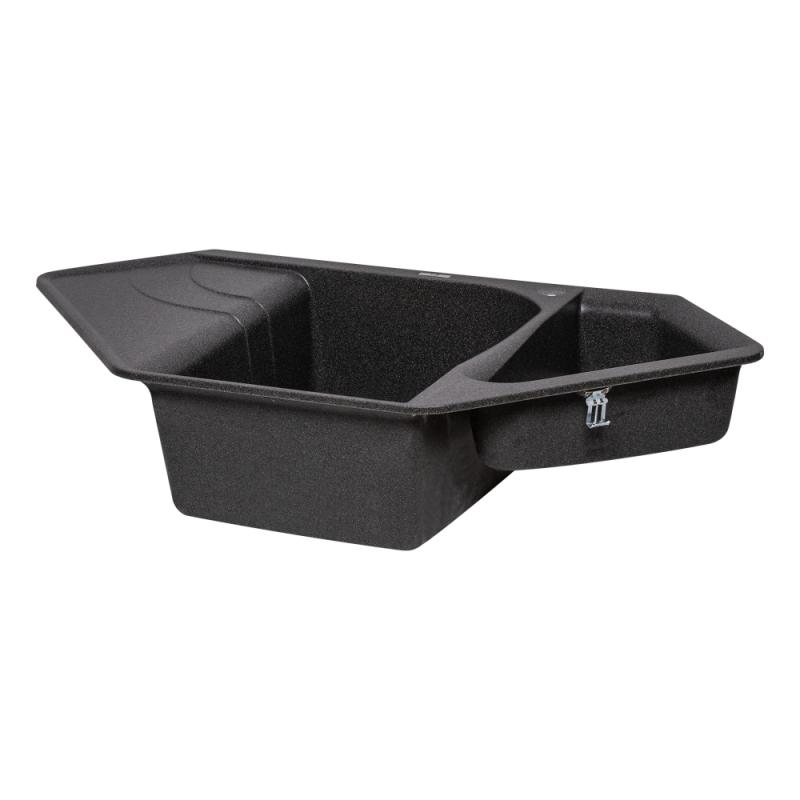 Кухонна мийка з додатковою чашею Lidz 1000x500/225 GRF-13 (LIDZGRF131000500225) — фото 4