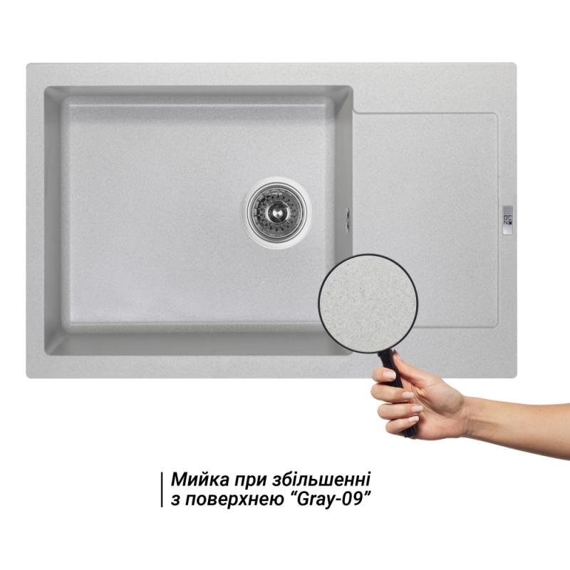 Кухонна мийка Lidz 781x510/200 GRA-09 (LIDZGRA09781510200) — фото 3