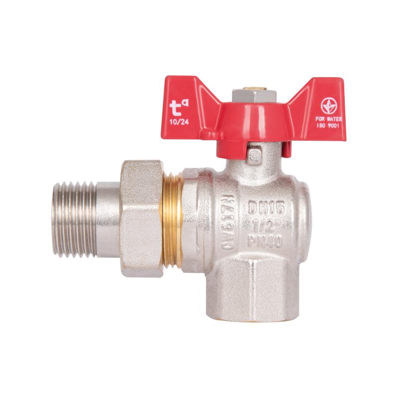 Кран кульовий "Американка" Thermo Alliance Standart кутовий 1/2" ВЗ SD222W15 — фото 4