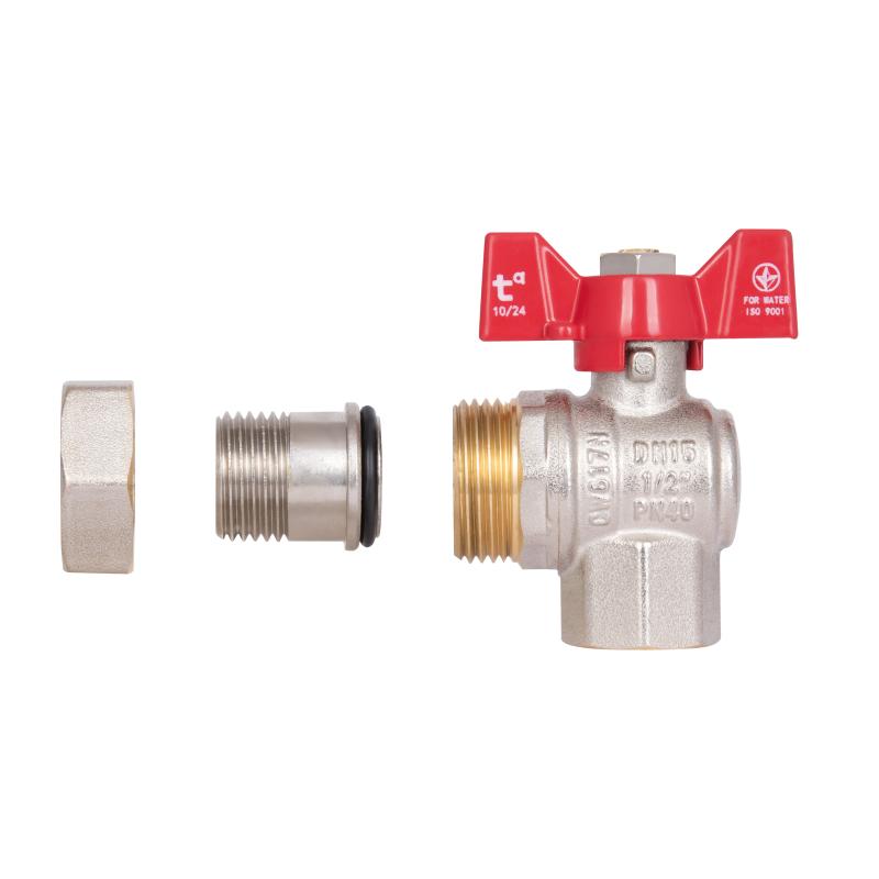 Кран кульовий "Американка" Thermo Alliance Standart кутовий 1/2" ВЗ SD222W15 — фото 9