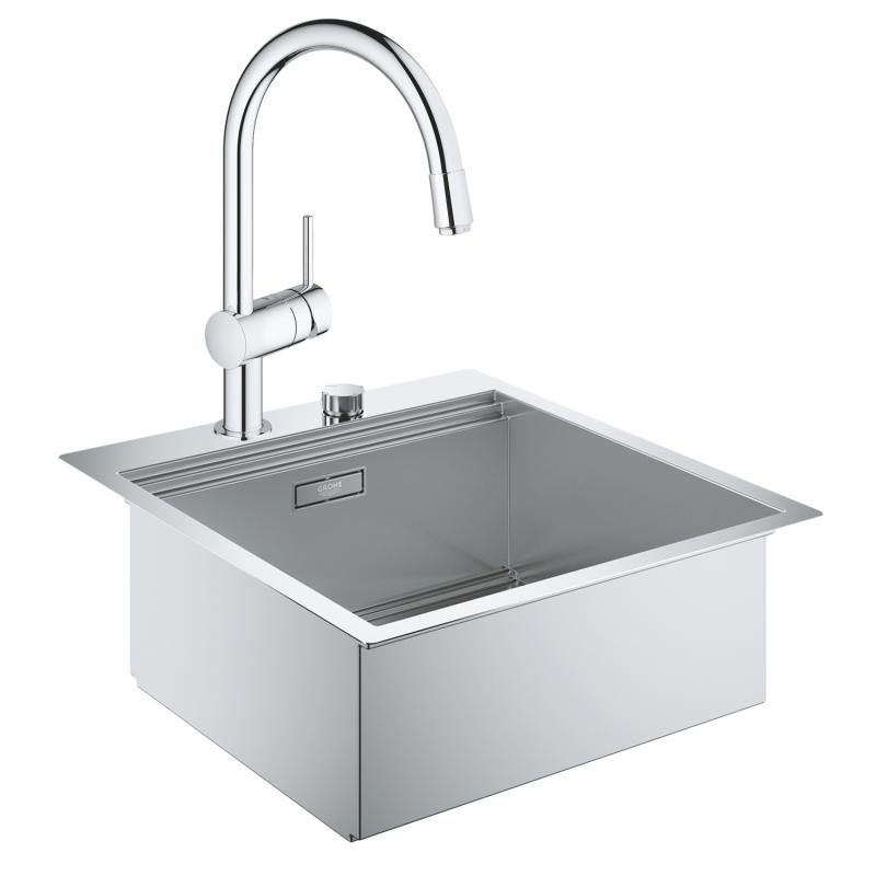 Набір Grohe мийка кухонна K800 31583SD0 + змішувач Minta 32918000
