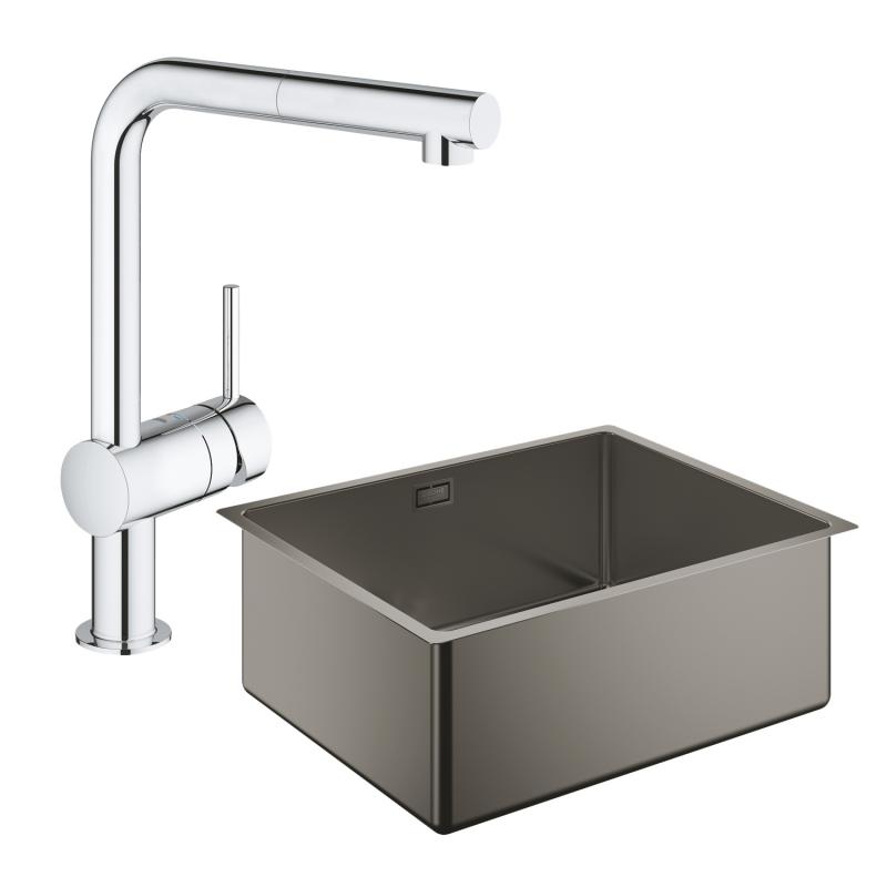 Набір Grohe мийка кухонна K700 31574AL0 + змішувач Minta 32168000