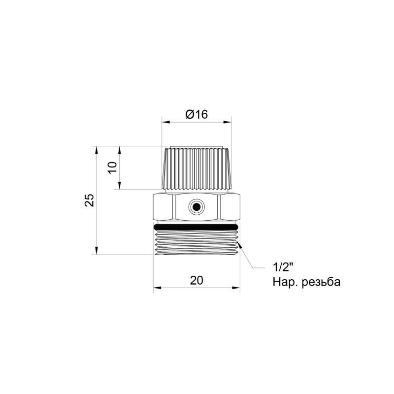 Кран Маєвського Thermo Alliance Standart 1/2" ручний SD211W15 — фото 2