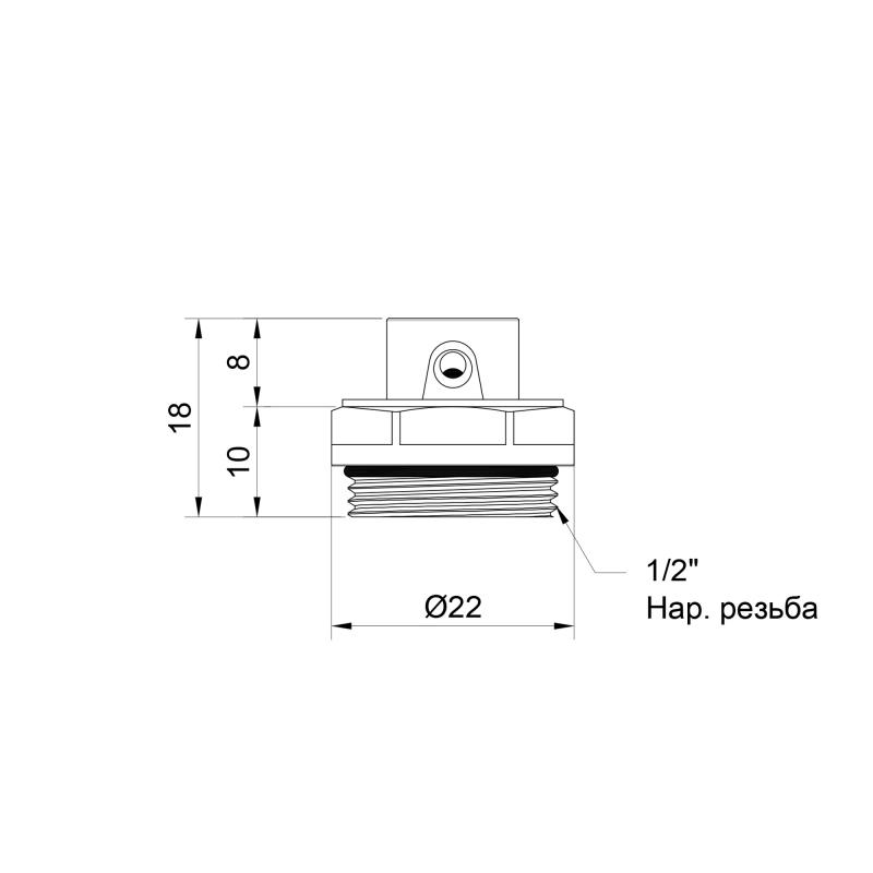 Кран Маєвського Thermo Alliance Standart 1/2" SD210W15 — фото 2