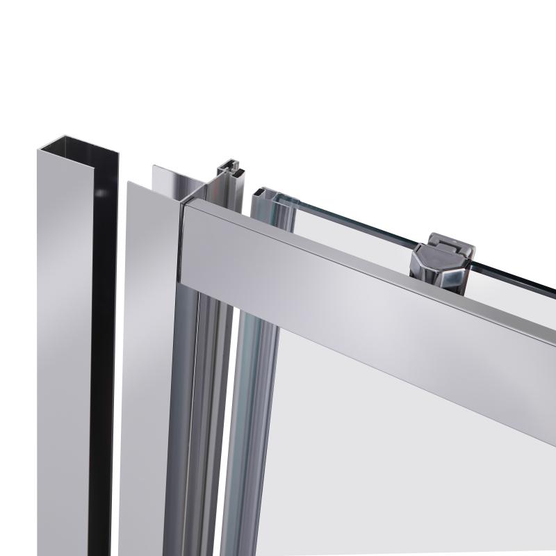 Душові двері в нішу Qtap Taurus CRM201-11.C6 110-120x200 см, скло Clear 6 мм, покриття CalcLess — фото 3