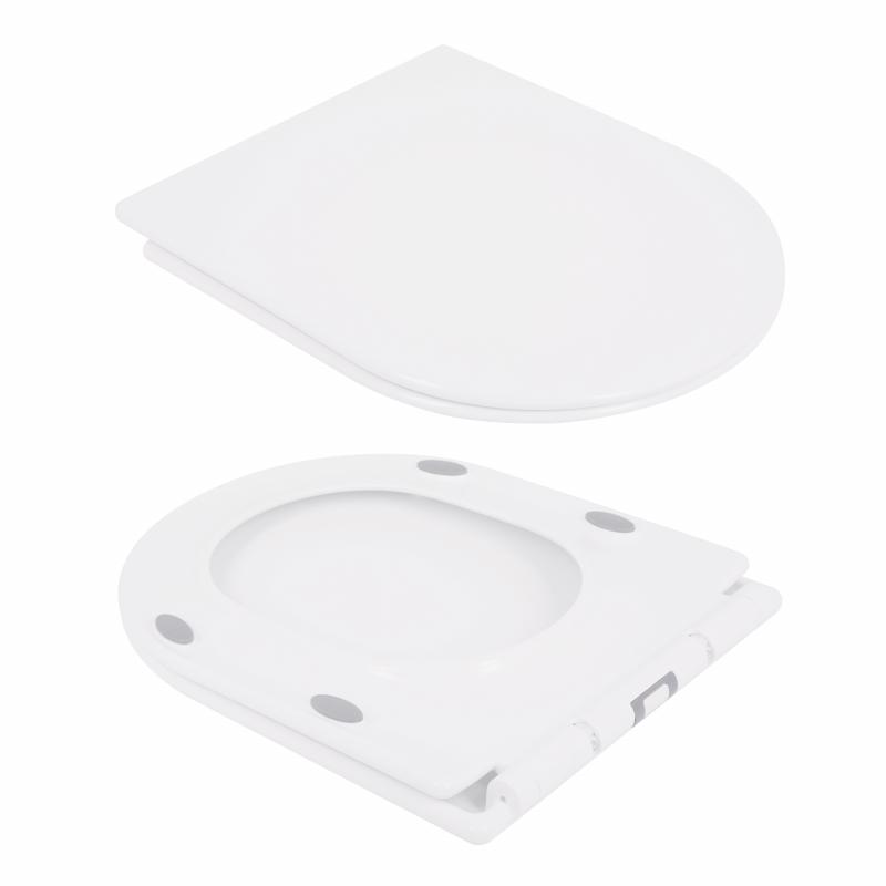 Унітаз-компакт Qtap Presto безобідковий з сідінням Soft-close QT24221217AW — фото 8