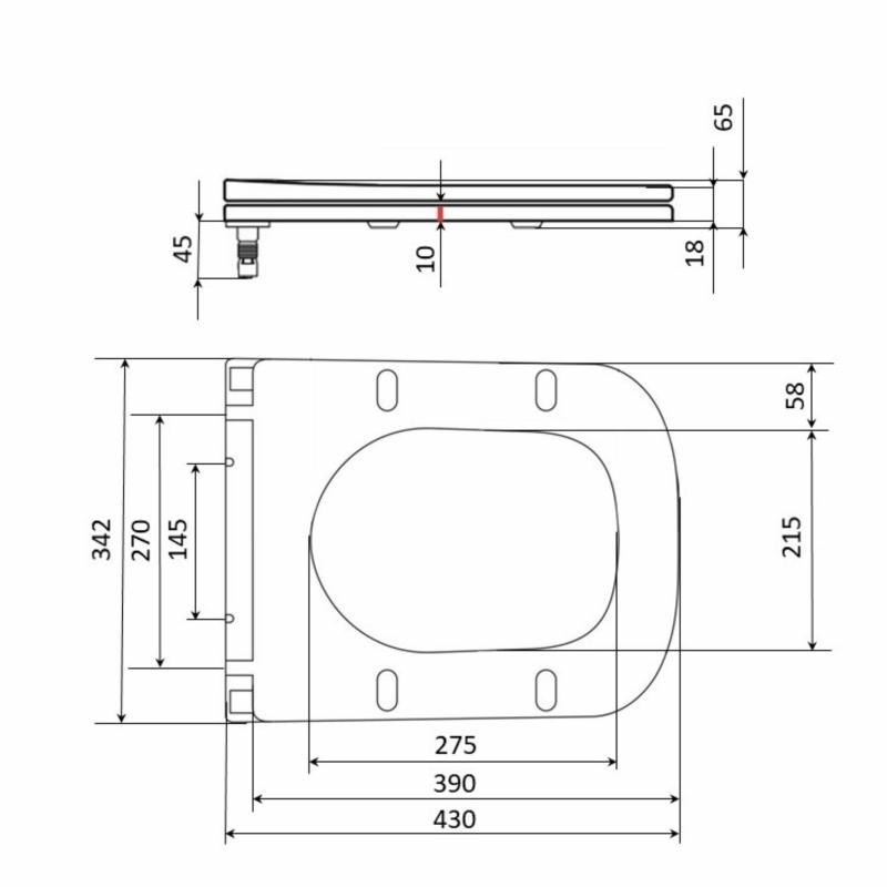 Сидіння для унітаза Qtap (Tern) з мікроліфтом Slim QT99HY2238W — фото 2